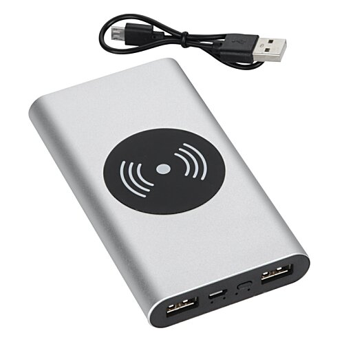 Additional Image 1 - a silver device with a black circle on it