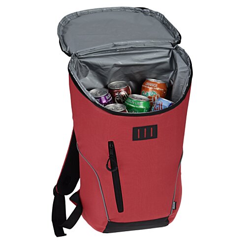 Additional Image 1 - a red backpack with a black strap