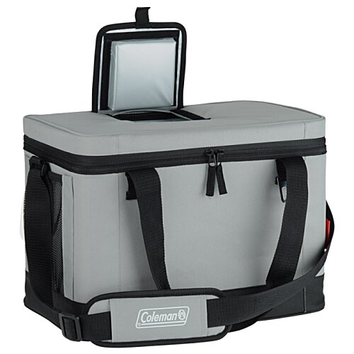 Additional Image 2 - a grey cooler bag with a black strap