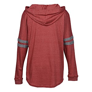 Additional Image 2 - a red hoodie with grey stripes