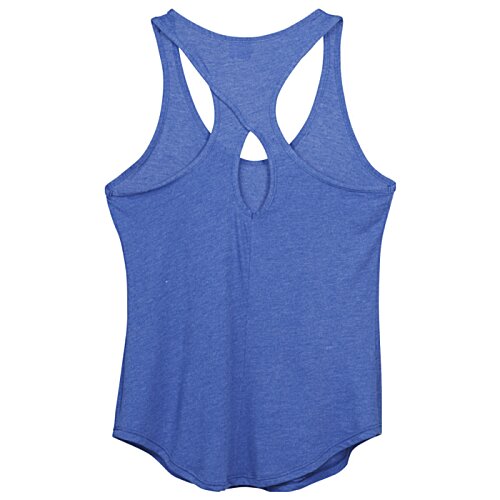 Additional Image 1 - a blue tank top with a cut out back