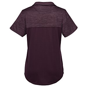 Additional Image 1 - a back view of a purple shirt