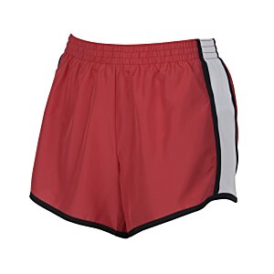 Additional Image 3 - a red shorts with a black stripe