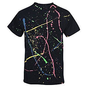 Additional Image 1 - a black shirt with colorful paint on it