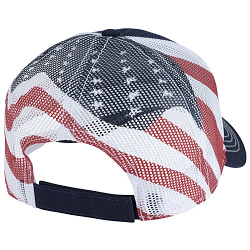 Additional Image 1 - a hat with a flag pattern