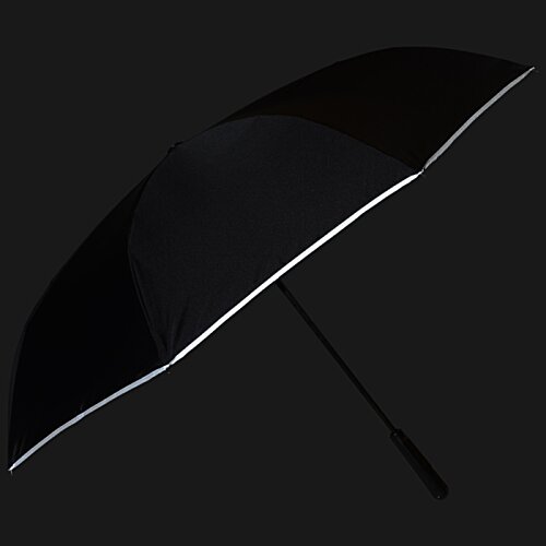 Additional Image 3 - a black umbrella with a black handle