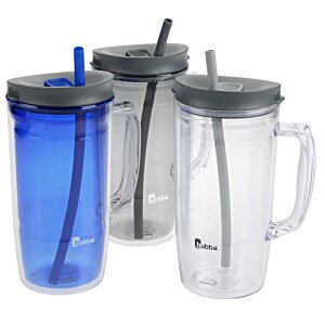 Additional Image 3 - a group of clear and clear cups with straws