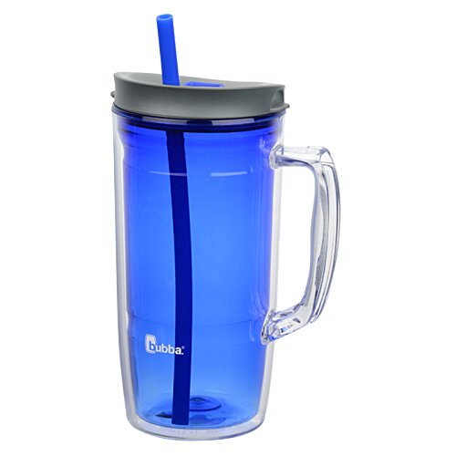 Additional Image 1 - a blue tumbler with a straw