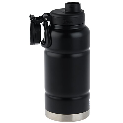 Additional Image 1 - a black and silver water bottle