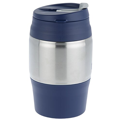 Additional Image 2 - a blue and silver coffee mug