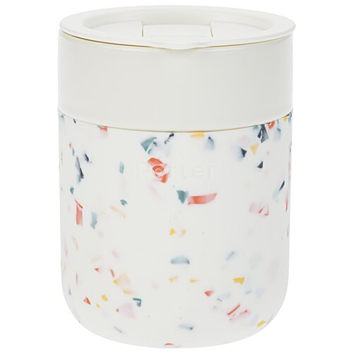 Additional Image 1 - a white cup with colorful speckled design
