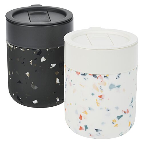 Additional Image 3 - a black and white cylinder shaped container