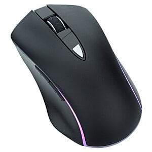 Additional Image 7 - a black computer mouse with purple lines
