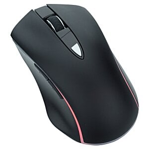 Additional Image 9 - a black computer mouse with a red line