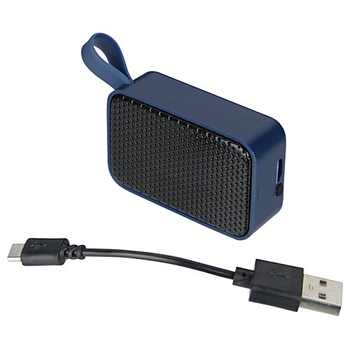 Additional Image 2 - a blue speaker with a cord