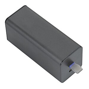 Additional Image 3 - a black rectangular object with a blue and white cord