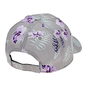 Additional Image 1 - a white hat with purple flowers