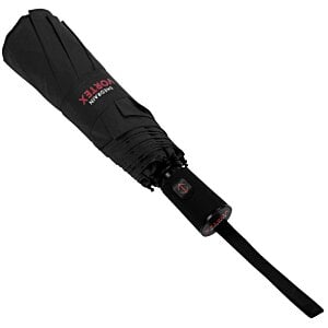 Additional Image 1 - a blue umbrella with a black handle