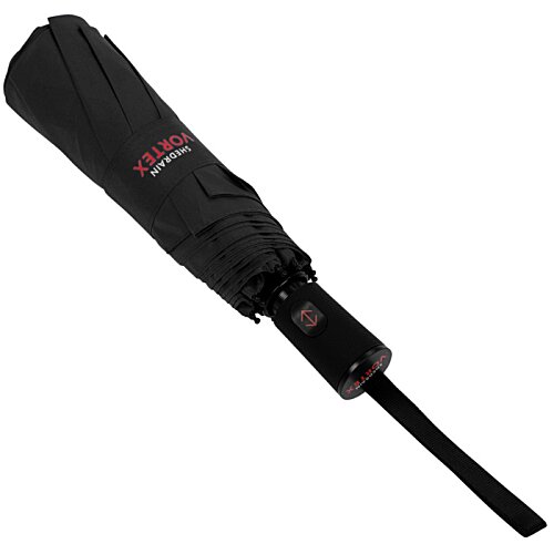 Additional Image 1 - a blue umbrella with a black handle