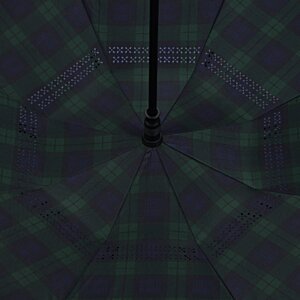 Additional Image 3 - a black pole on a green and white plaid surface