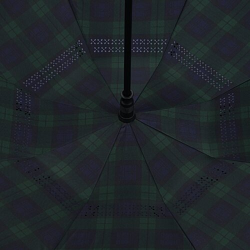 Additional Image 3 - a black pole on a green and white plaid surface