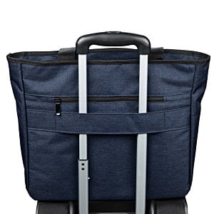 Additional Image 2 - a blue bag with silver handles
