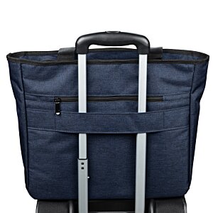 Additional Image 2 - a blue bag with silver handles