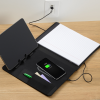 View Image 6 of 7 of Vienna Satin Touch Wireless Charging Padfolio