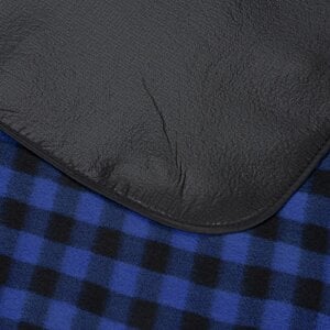 Additional Image 3 - a close up of a blue and black plaid