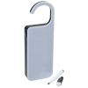 a white door swinger with a white handle