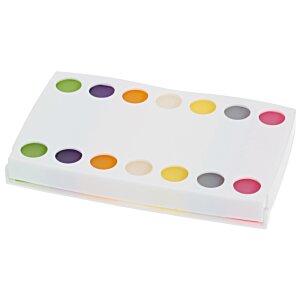 Additional Image 1 - a white rectangular object with multicolored circles