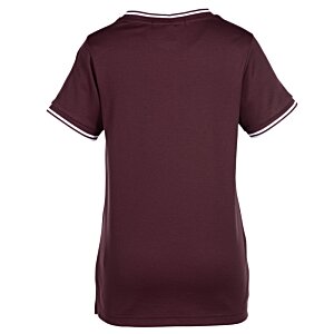 Additional Image 1 - a back of a maroon shirt