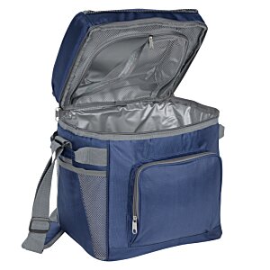 Additional Image 3 - a blue cooler bag with a strap