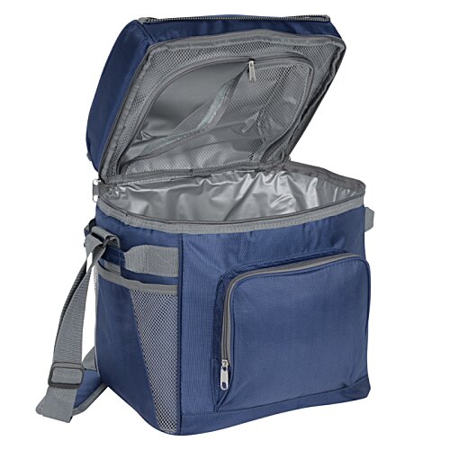 Additional Image 3 - a blue cooler bag with a strap