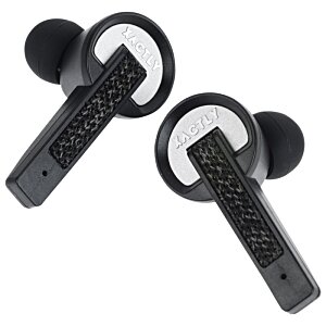 Additional Image 3 - a pair of black earbuds