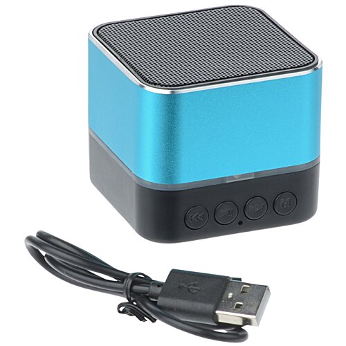 Additional Image 3 - a blue cube with a black cord