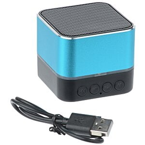 Additional Image 3 - a blue cube with a black cord
