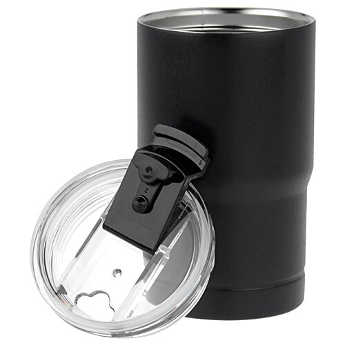 Additional Image 1 - a black and silver cup with a lid