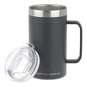 Additional Image 2 - a black and silver coffee mug