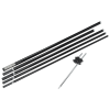 a close-up of several metal rods