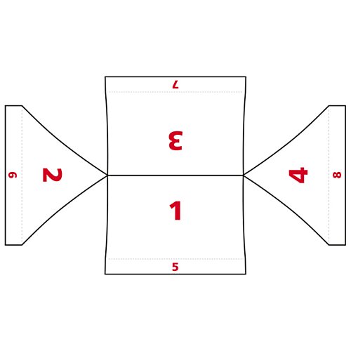 Additional Image 5 - a white square with red arrows