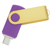 View Image 2 of 5 of Swivel USB-C Drive - Gold - 8GB - 24 hr