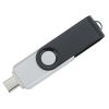 View Image 3 of 5 of Swivel USB-C Drive - Black - 16GB - 24 hr
