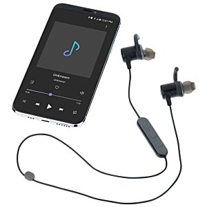 Additional Image 2 - a black cell phone with earbuds