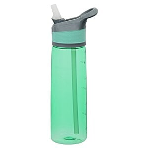 Additional Image 1 - a green water bottle with a grey lid