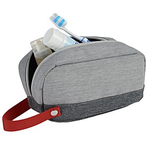 Additional Image 3 - a grey bag with a red handle