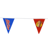 View Image 2 of 2 of 20' Triangle Pennant String - 12" x 9" - 11 Pennants - One Sided - Alternating