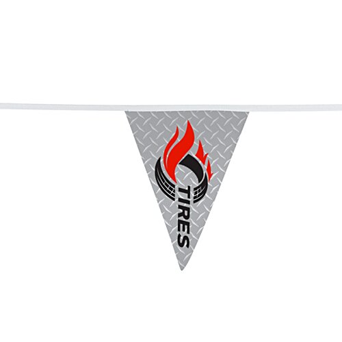 Additional Image 1 - a triangle flag with a logo