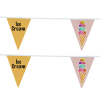 View Image 2 of 2 of 30' Triangle Pennant String - 12" x 9" - 16 Pennants - Two Sided - Alternating