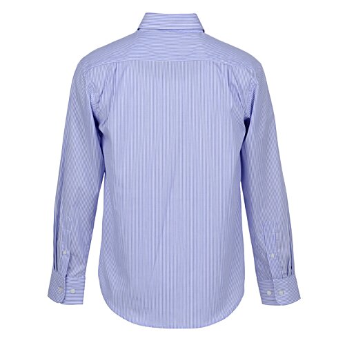 Additional Image 1 - a back view of a blue shirt